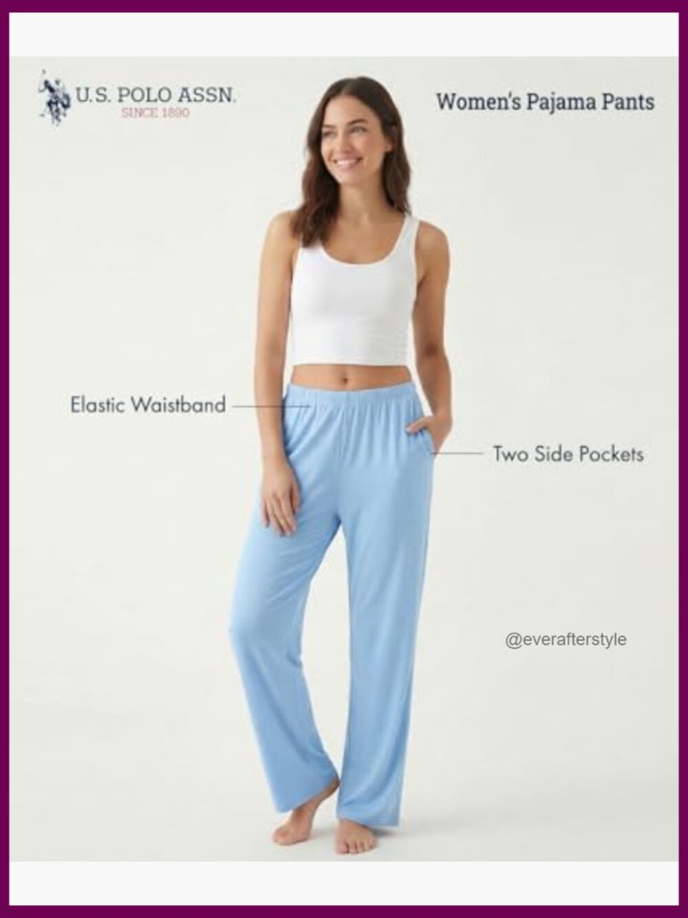 Wide Leg Lounge Pants with Pockets, Soft Pajama Pants - Picture 2 of 7